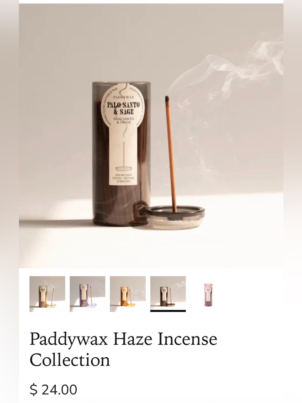 Paddywax Palo Santo & Sage Incense Sticks - Brown and cowboy hat incense burner